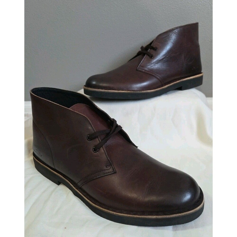 NEW Clarks Originals Desert Men's Boot Sz. 12 Burgundy Leather Chukka Crepe Sole